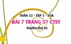 Bài 7 trang 57 Toán 12 tập 1 Chân trời sáng tạo